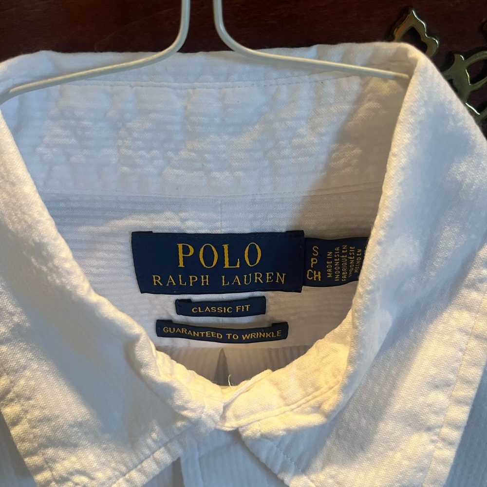 NEW Lenin Men’s size Small Polo by Ralph Lauren White Shirt. Beautiful. - Picture 2 of 5